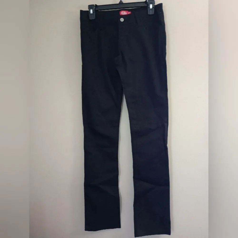 Dickies Black Stretchy Pants Straight Leg Size 7